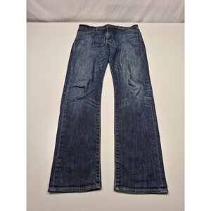 Levis 504 Regular Straight Jeans Mens 32x34 Blue Stretch Denim Medium Wash